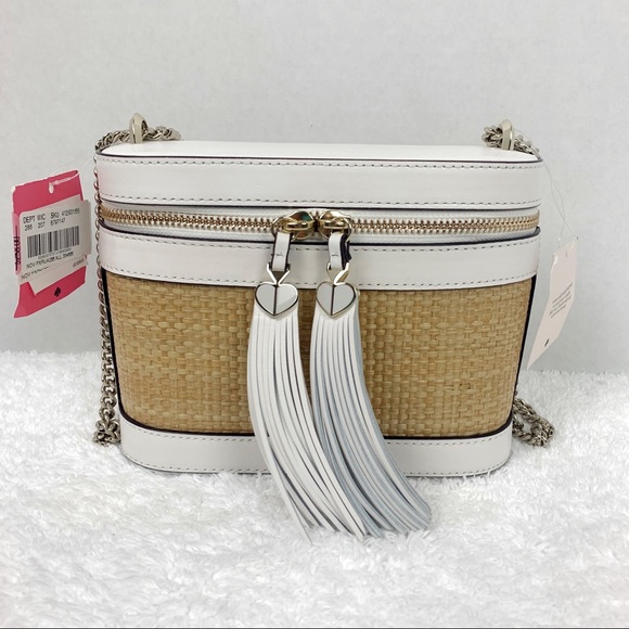 kate spade Handbags - Kate Spade Woven Straw Convertible Crossbody
